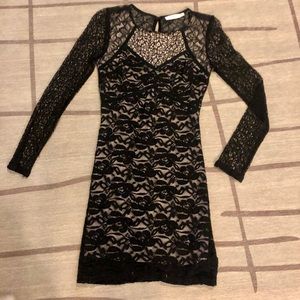 LUSH Multi Lace Fitted Mini Dress
